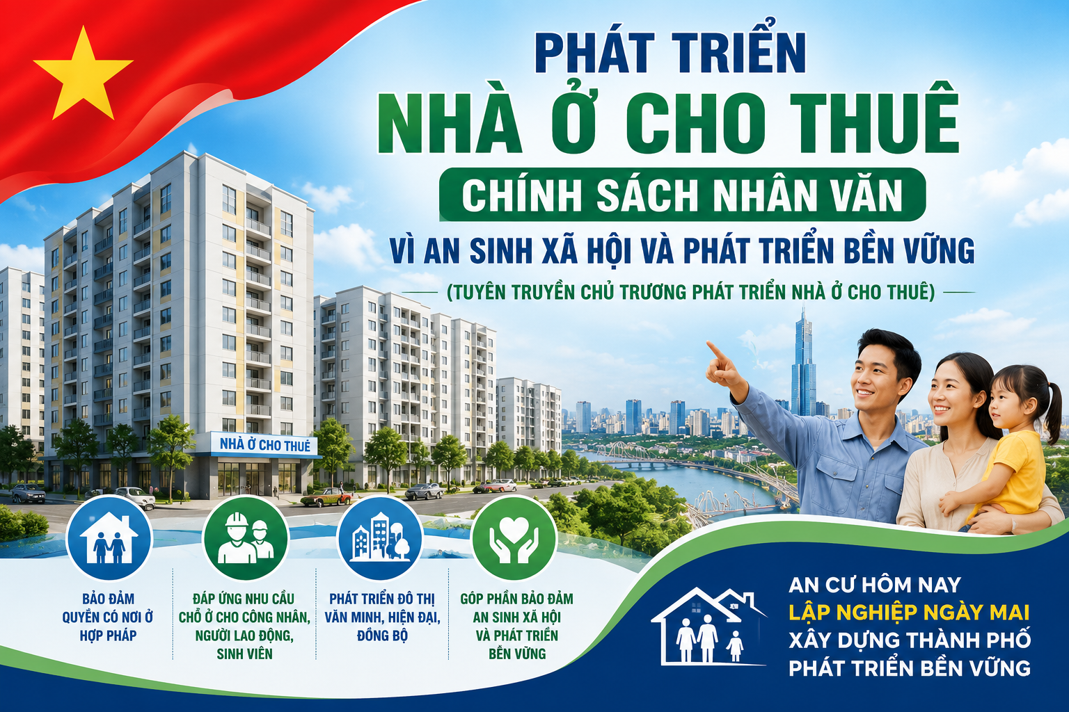 Phát triển nhà ở cho thuê – Chính sách nhân văn vì an sinh xã hội và phát triển bền vững (Tuyên truyền chủ trương phát triển nhà ở cho thuê)